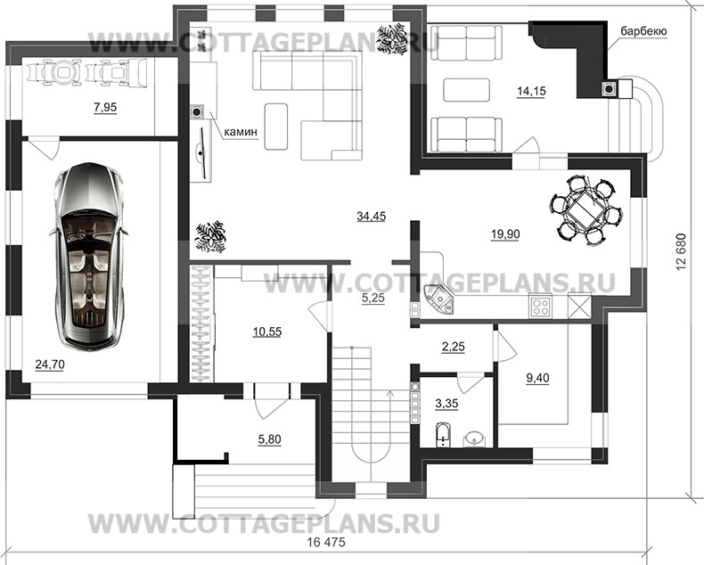 Поэтажные планы проект дома 205-62 общ. площадь 306,30 м2