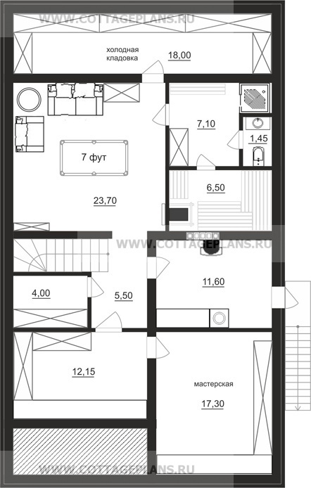 Поэтажные планы проект дома 20-54 общ. площадь 311,45 м2