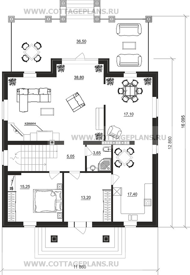 Поэтажные планы проект дома 78-29 общ. площадь 295,95 м2