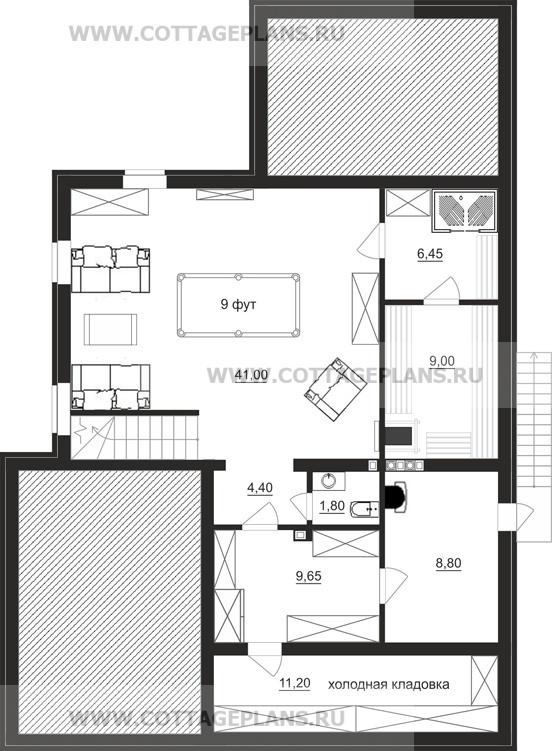 Поэтажные планы проект дома 14-05 общ. площадь 206,55 м2