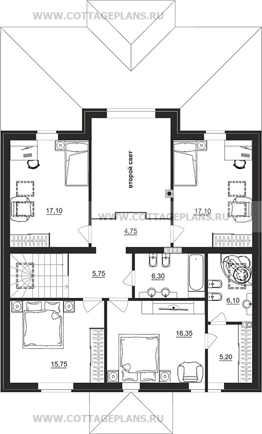Поэтажные планы проект дома 77-99 общ. площадь 200,70 м2