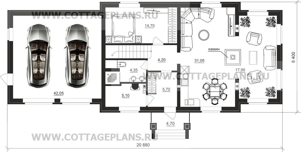 Поэтажные планы проект дома 95-02 общ. площадь 188,15 м2