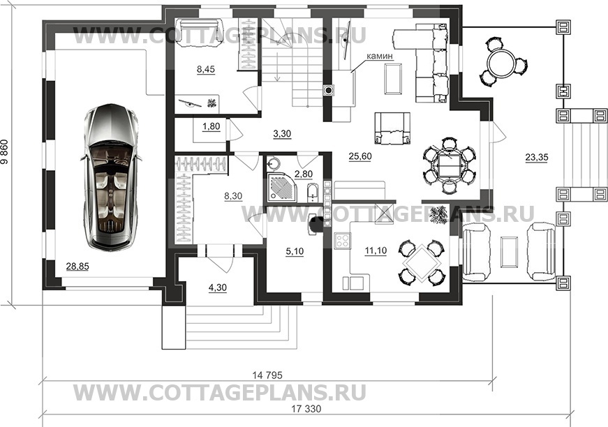 Поэтажные планы проект дома 78-18 общ. площадь 230,00 м2