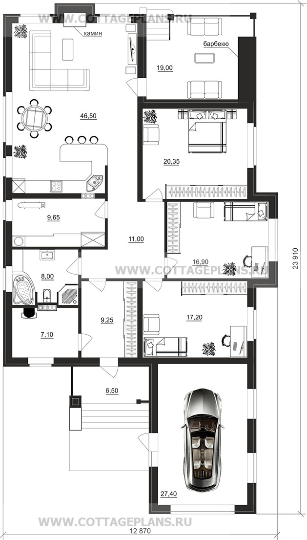 Поэтажные планы проект дома 700-26 общ. площадь 173,40 м2