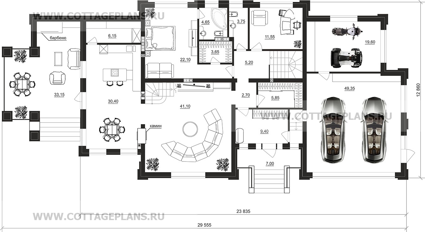 Поэтажные планы проект дома 205-18 общ. площадь 462,85 м2