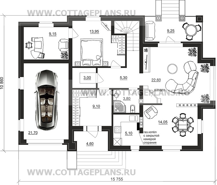 Поэтажные планы проект дома 95-65 общ. площадь 183,40 м2