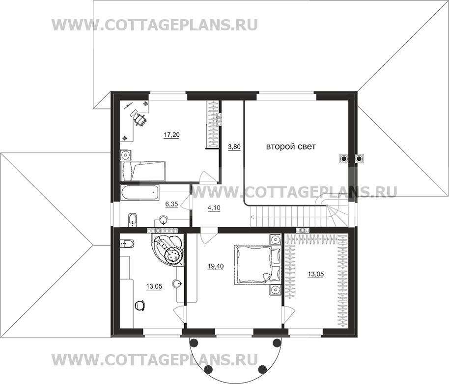 Поэтажные планы проект дома 75-96 общ. площадь 204,55 м2