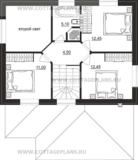 Поэтажные планы проект дома 204-78 общ. площадь 99,45 м2