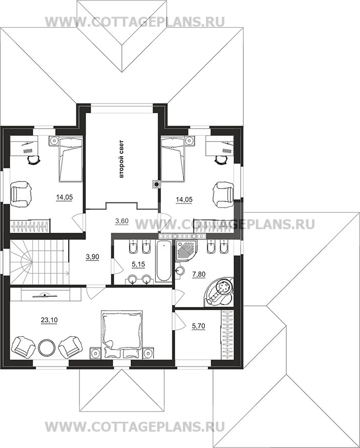 Поэтажные планы проект дома 78-10 общ. площадь 284,40 м2