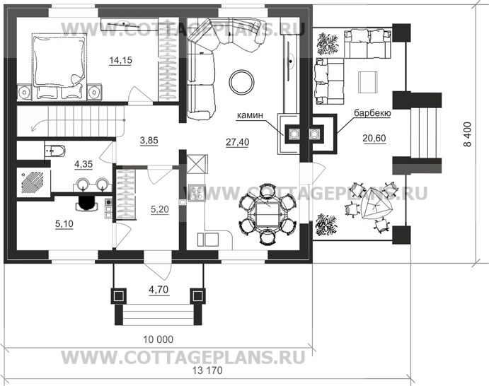 Поэтажные планы проект дома 92-32 общ. площадь 117,90 м2