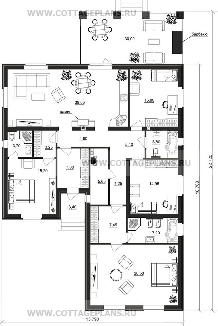 Поэтажные планы проект дома 702-65 общ. площадь 167,85 м2