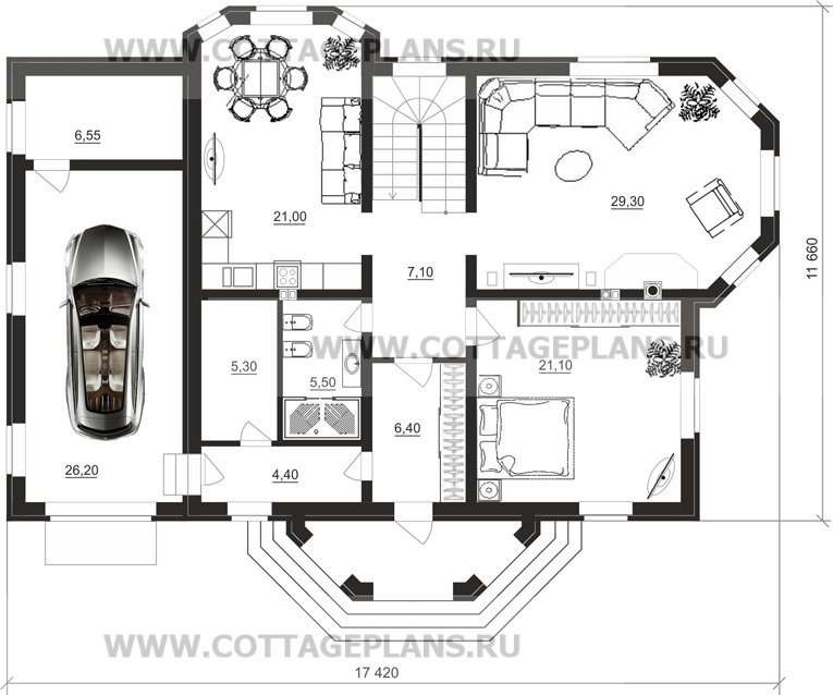 Поэтажные планы проект дома 20-02 общ. площадь 206,42 м2