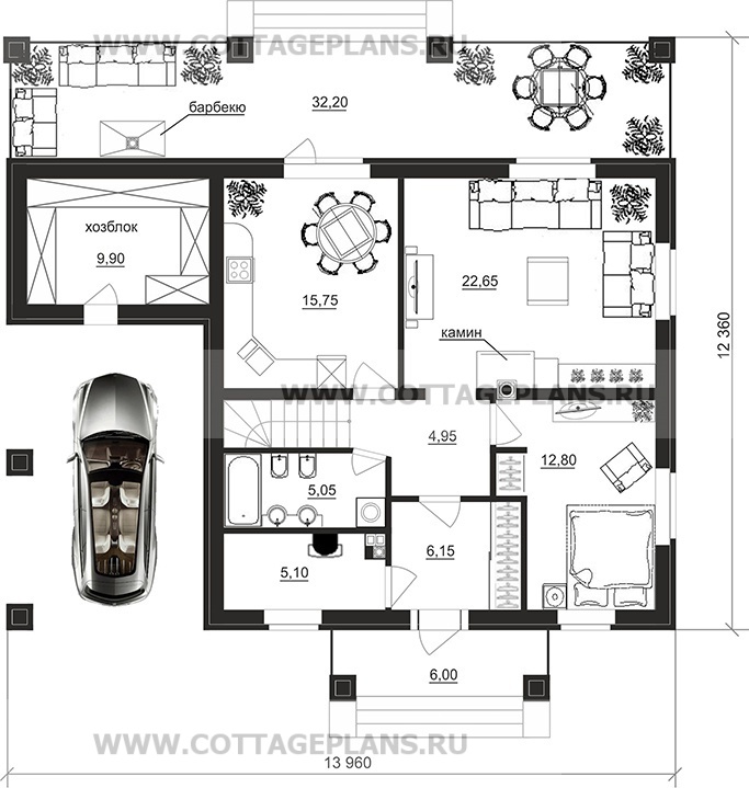 Поэтажные планы проект дома 202-29 общ. площадь 154,80 м2