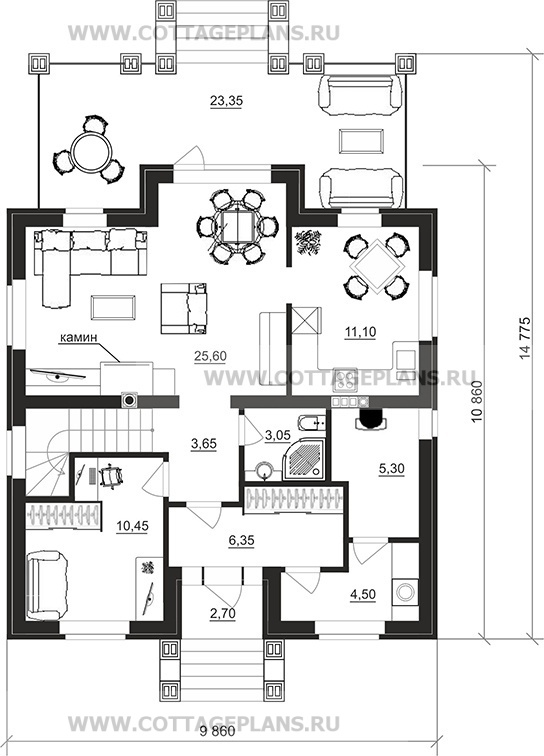 Поэтажные планы проект дома 77-97 общ. площадь 131,10 м2