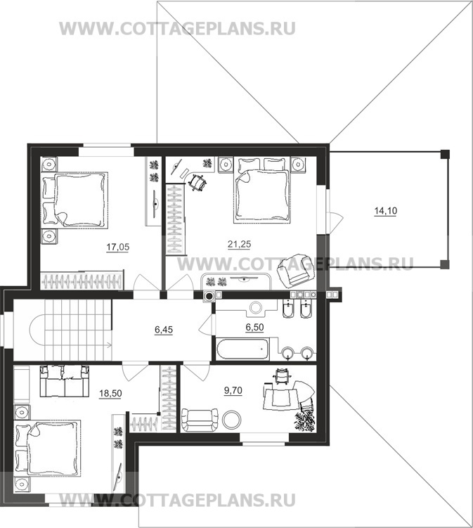 Поэтажные планы проект дома 13-79 общ. площадь 199,50 м2