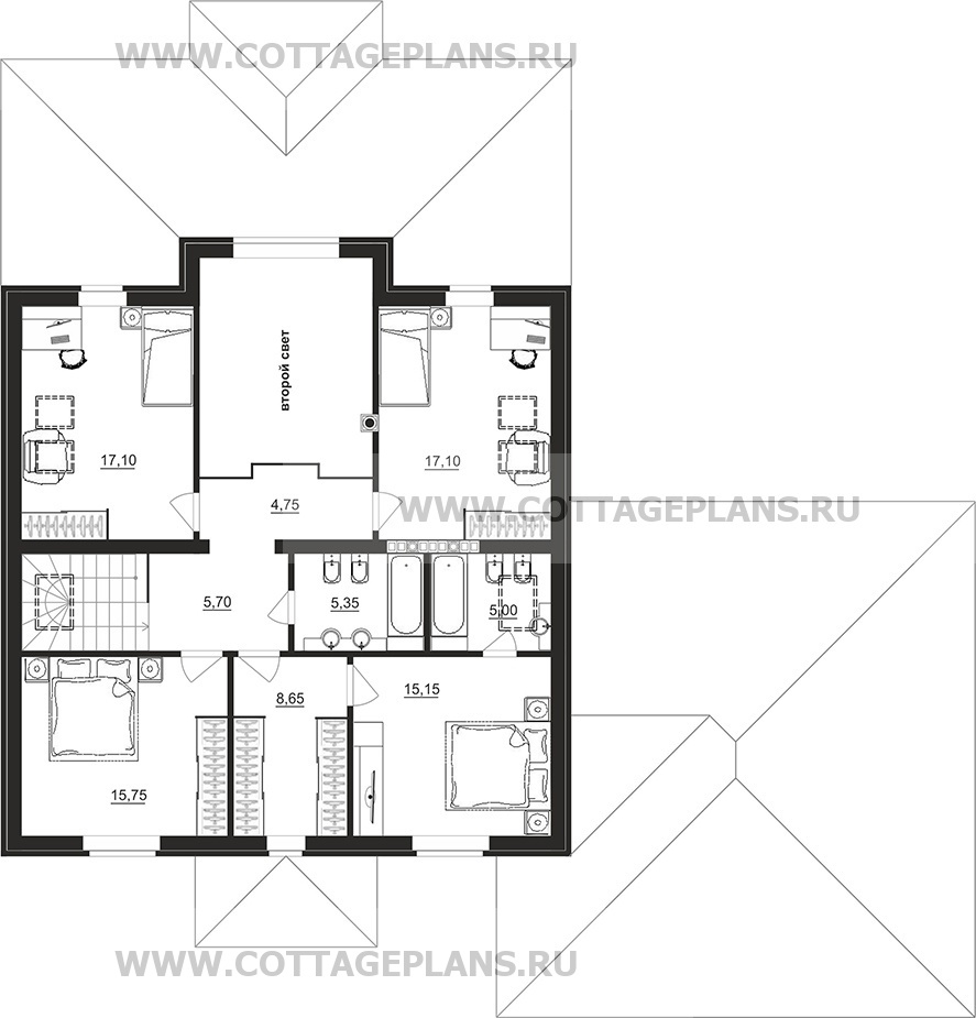 Поэтажные планы проект дома 101-13 общ. площадь 365,55 м2