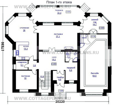 Поэтажные планы проект дома 47-69 общ. площадь 474,2 м2