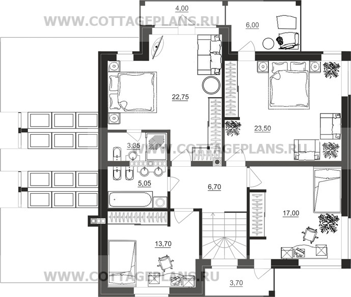 Поэтажные планы проект дома 22-81 общ. площадь 329,55 м2