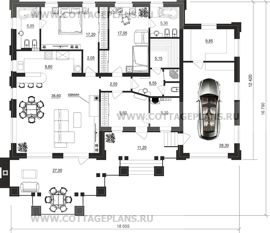 Поэтажные планы проект дома 90-86 общ. площадь 161,05 м2