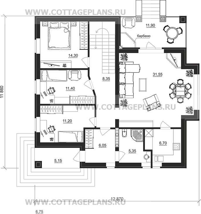 Поэтажные планы проект дома 71-87 общ. площадь 300,85 м2