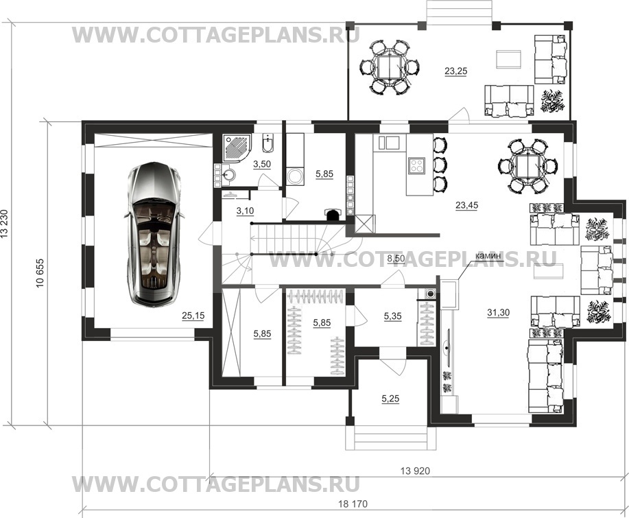 Поэтажные планы проект дома 22-31 общ. площадь 290,00 м2
