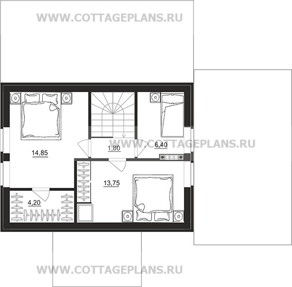 Поэтажные планы проект дома 76-85 общ. площадь 145,80 м2