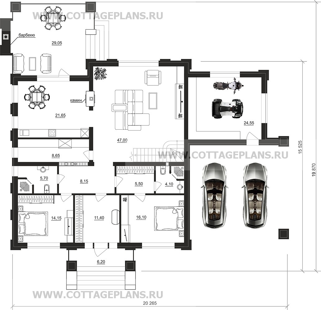 Поэтажные планы проект дома 203-98 общ. площадь 415,0 м2