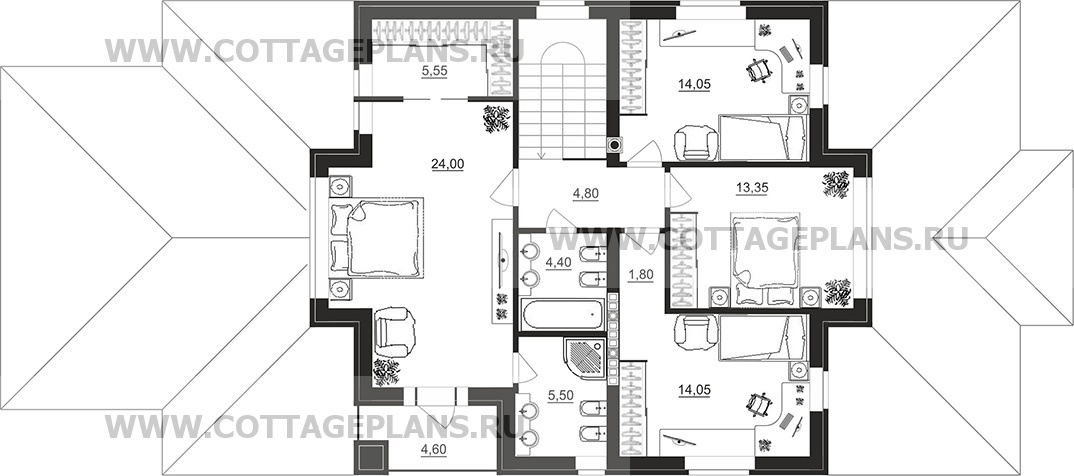 Поэтажные планы проект дома 71-91 общ. площадь 314,15 м2
