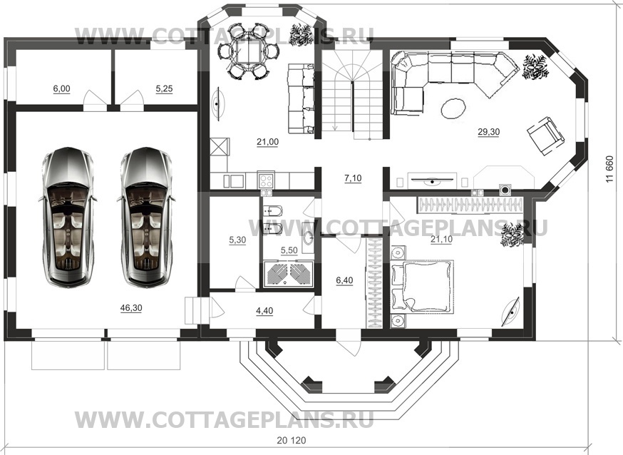 Поэтажные планы проект дома 16-67 общ. площадь 269,00 м2