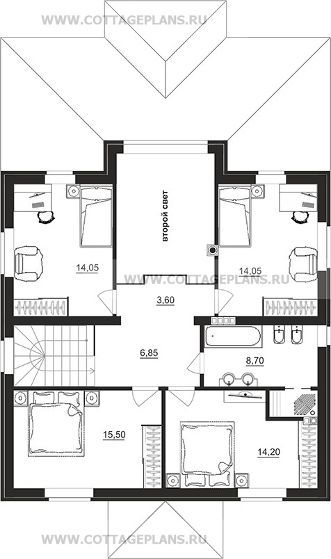 Поэтажные планы проект дома 97-01 общ. площадь 163,75 м2
