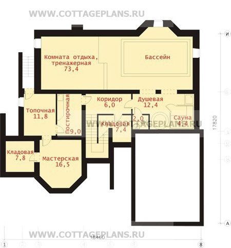 Поэтажные планы проект дома 47-77 общ. площадь 474,5 м2