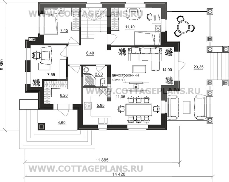 Поэтажные планы проект дома 201-47 общ. площадь 216,45 м2