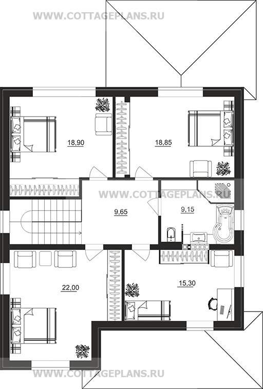 Поэтажные планы проект дома 106-67 общ. площадь 187,55м2