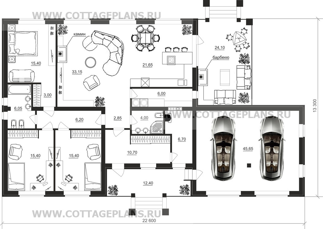 Поэтажные планы проект дома 07-01 общ. площадь 191,85м2