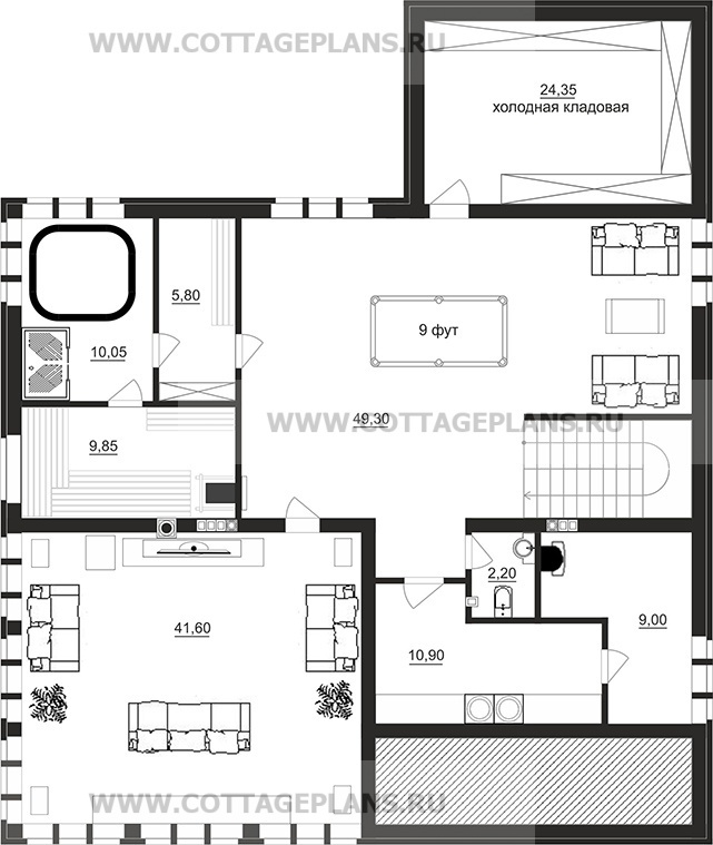 Поэтажные планы проект дома 88-98 общ. площадь 432,60 м2