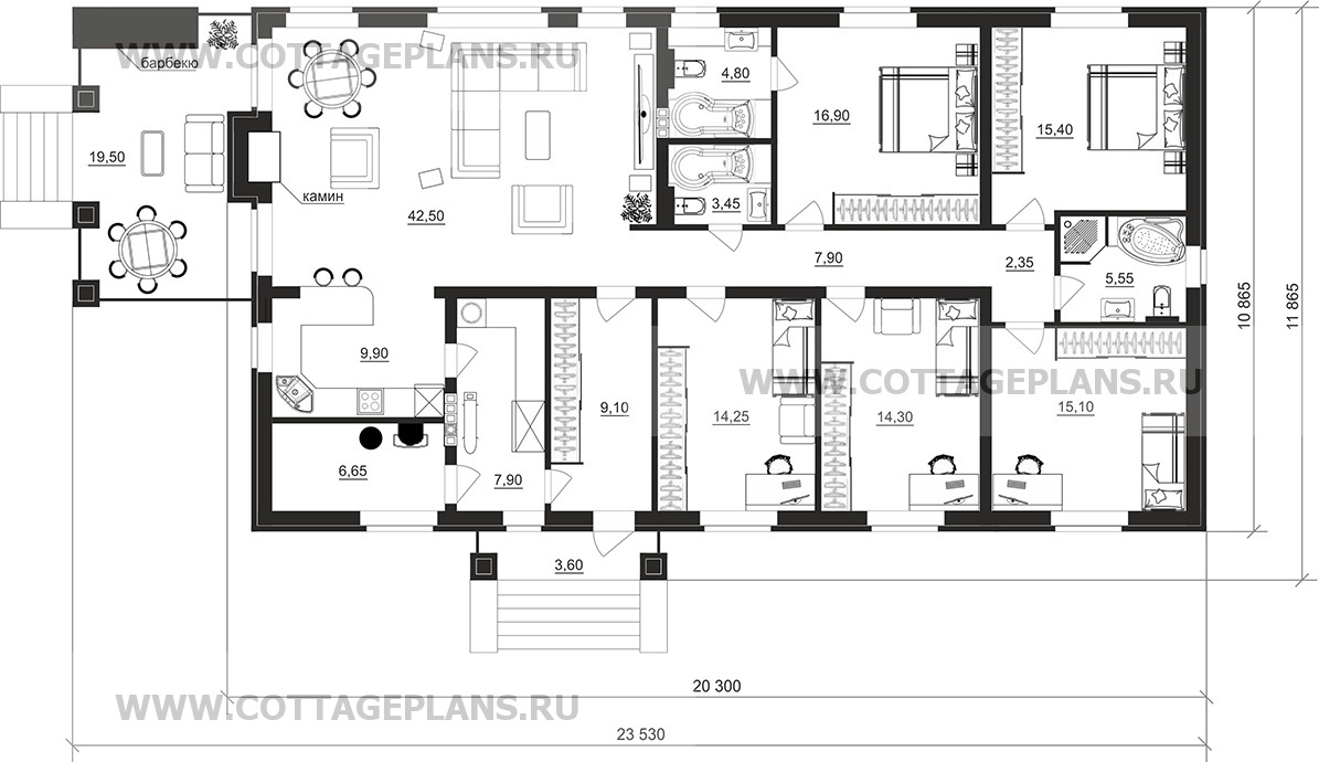 Поэтажные планы проект дома 900-97 общ. площадь 176,05 м2