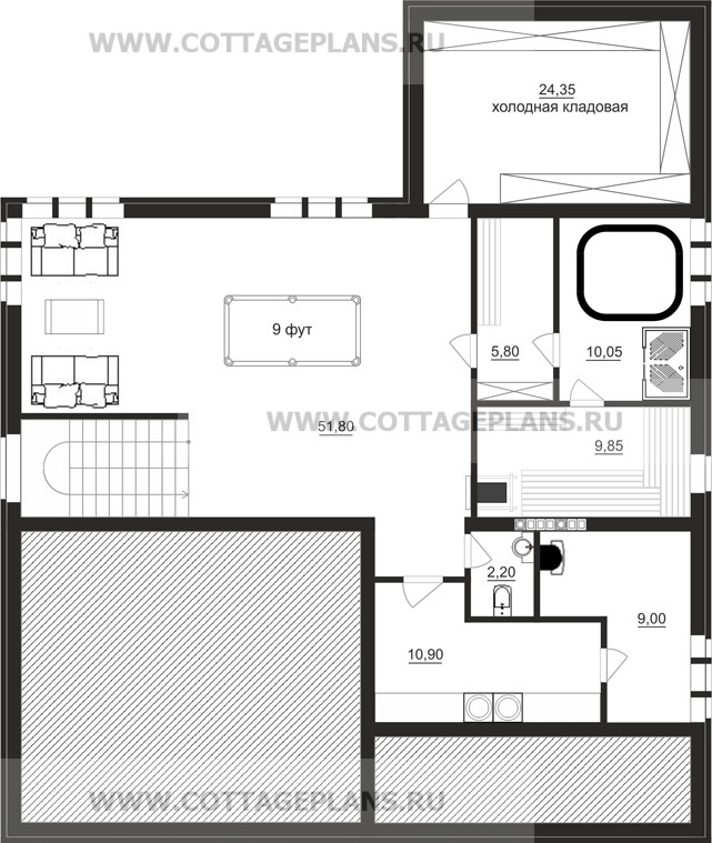 Поэтажные планы проект дома 71-22 общ. площадь 391,60 м2