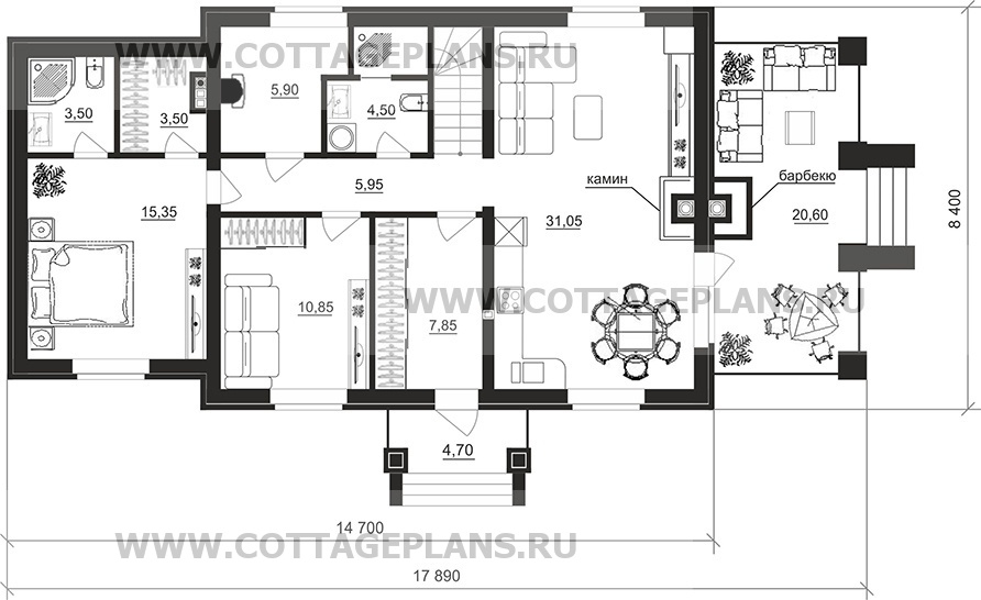 Поэтажные планы проект дома 94-45 общ. площадь 150,60 м2