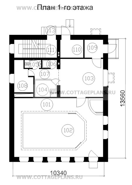 Поэтажные планы проект дома 35-95 общ. площадь 262,3м2