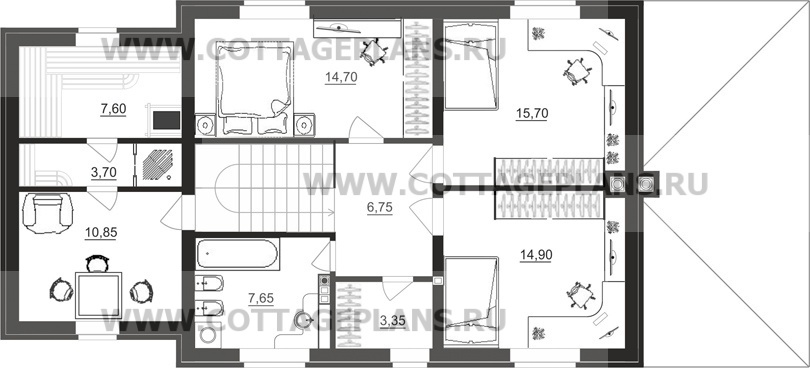 Поэтажные планы проект дома 29-37 общ. площадь 173,60 м2