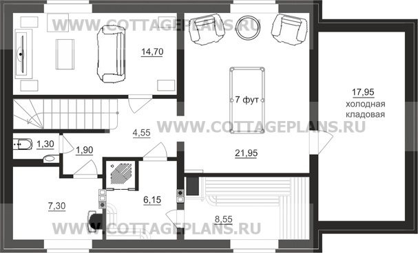 Поэтажные планы проект дома 93-42 общ. площадь 213,10 м2