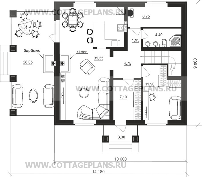 Поэтажные планы проект дома 29-24 общ. площадь 151,40м2