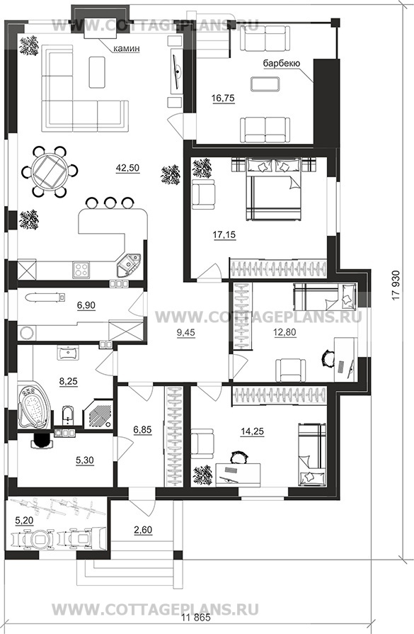 Поэтажные планы проект дома 900-07 общ. площадь 122,95 м2