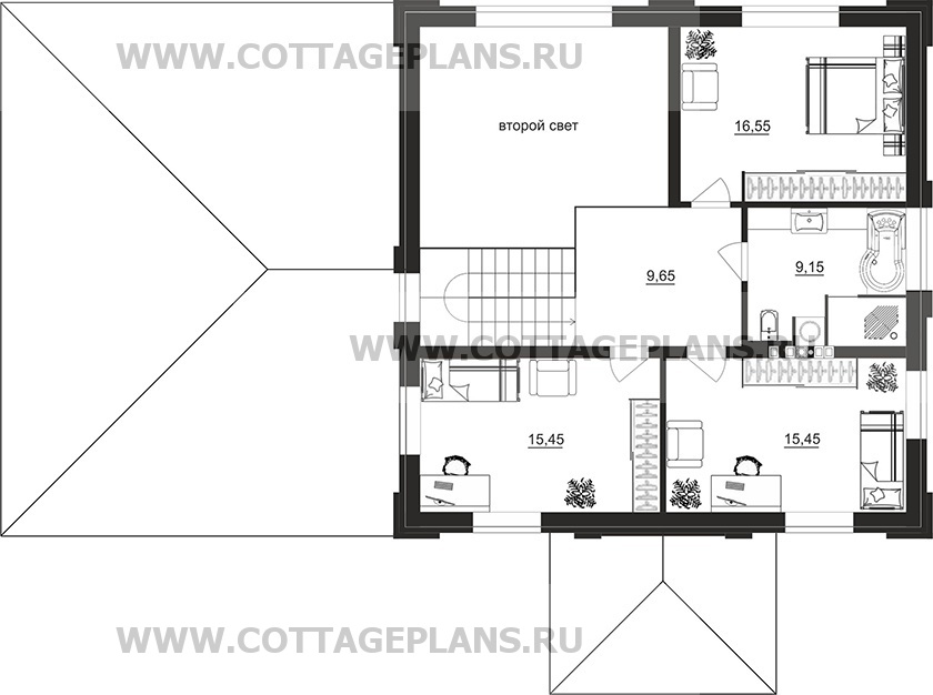 Поэтажные планы проект дома 106-42 общ. площадь 197,40 м2