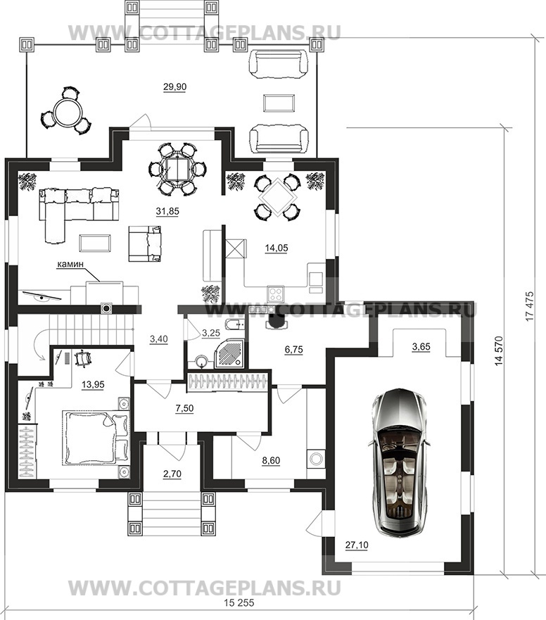 Поэтажные планы проект дома 77-10 общ. площадь 196,00 м2