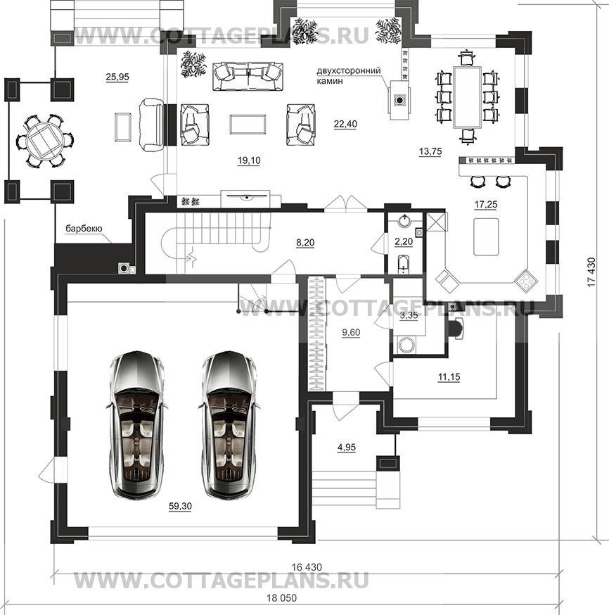 Поэтажные планы проект дома 100-98 общ. площадь 291,65 м2