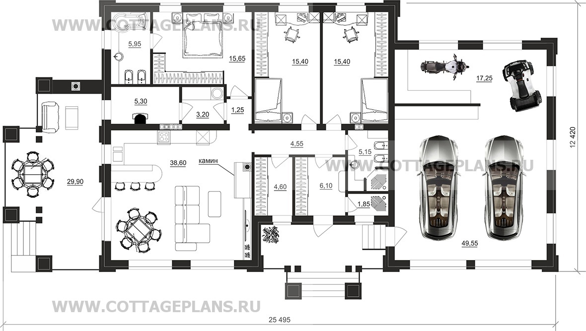 Поэтажные планы проект дома 07-92 общ. площадь 189,70 м2