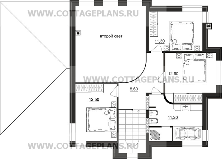 Поэтажные планы проект дома 205-58 общ. площадь 220,90 м2