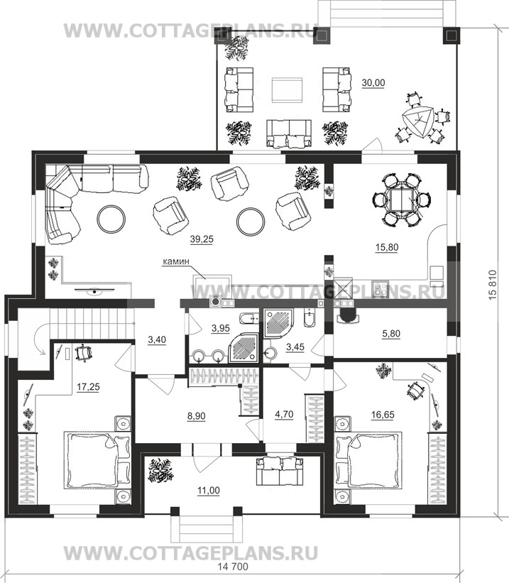 Поэтажные планы проект дома 83-58 общ. площадь 236,85 м2