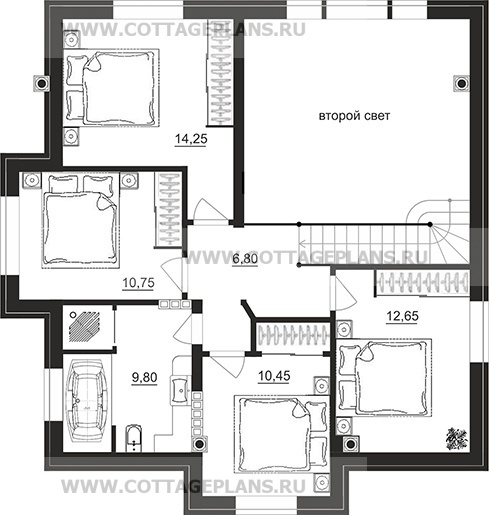 Поэтажные планы проект дома 205-70 общ. площадь 208,30 м2